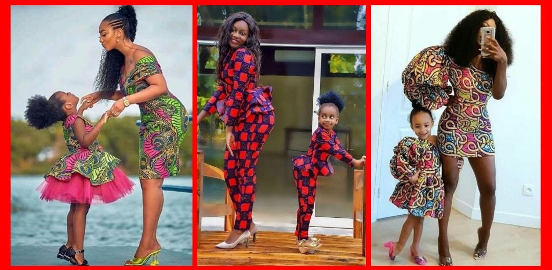 Latest Ankara outfit styles for mothers and their little daughters