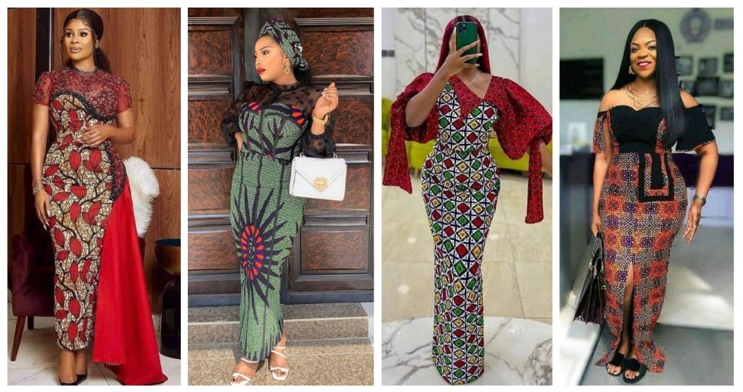 Ankara long pencil gown styles for ladies who like looking Stylish