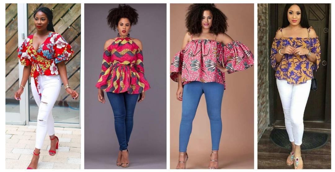 24 Stylish Ankara blouse styles you can rock with your pencil Jean teouser