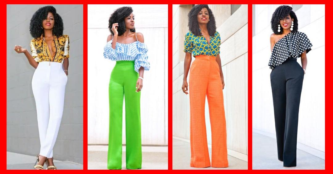 Classy and perfect ways to style high waist trouser and blouse top for office work