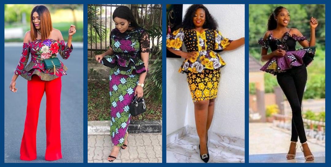 New fascinating Ankara peplum blouse styles for wearing/pairing skirts and pants