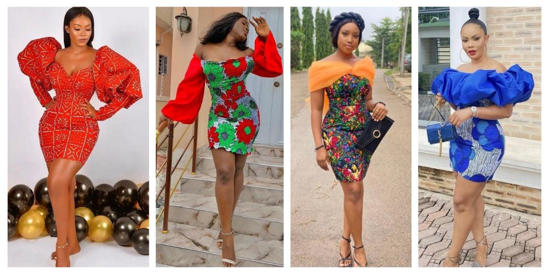 20+ fabulous Ankara short gown styles for ladies who like rocking short gown