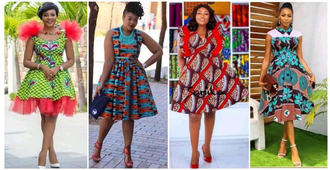 Captivating Ankara short gown styles for office work