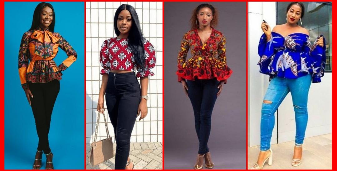 Newest 2022 Ankara blouse styles for rocking Jean trousers and shorts