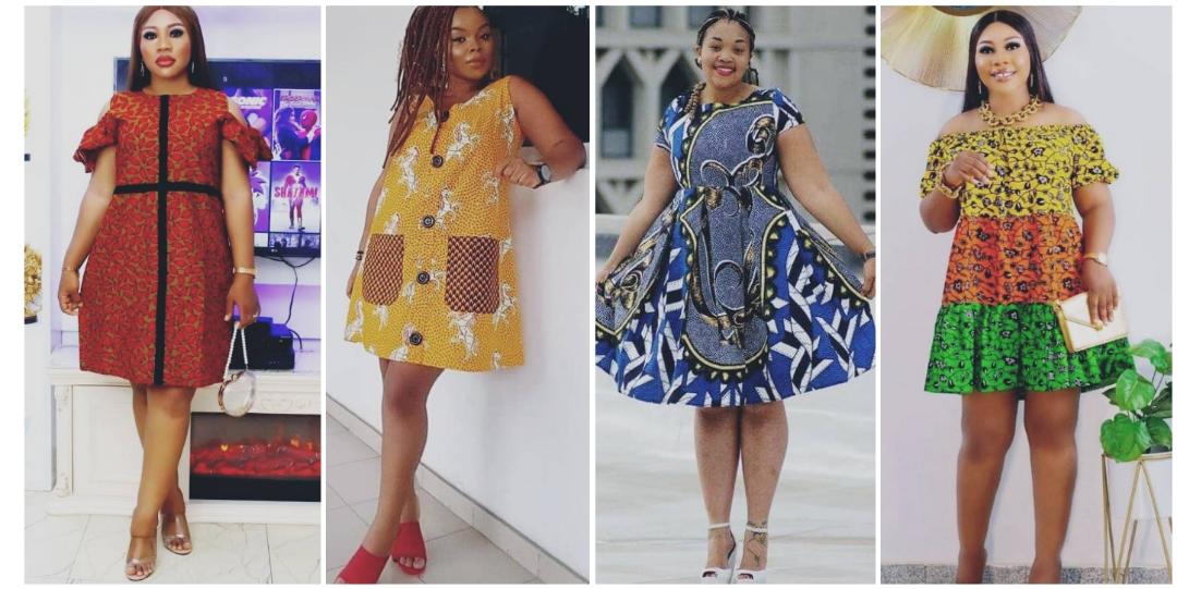Fascinating Ankara short gown styles for smart ladies