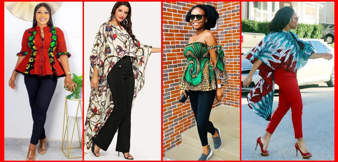 Latest Ankara top styles to rock your trousers