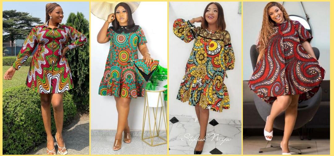 Latest and trending 2022 Ankara short gown styles for stylish ladies