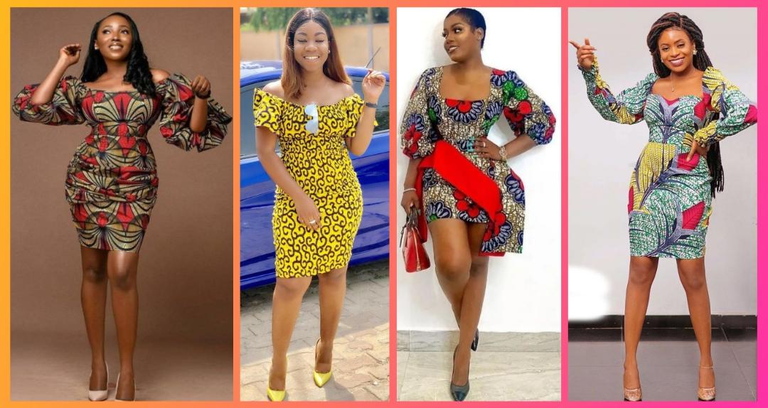 Classy fitted Ankara short gown styles for stylish ladies