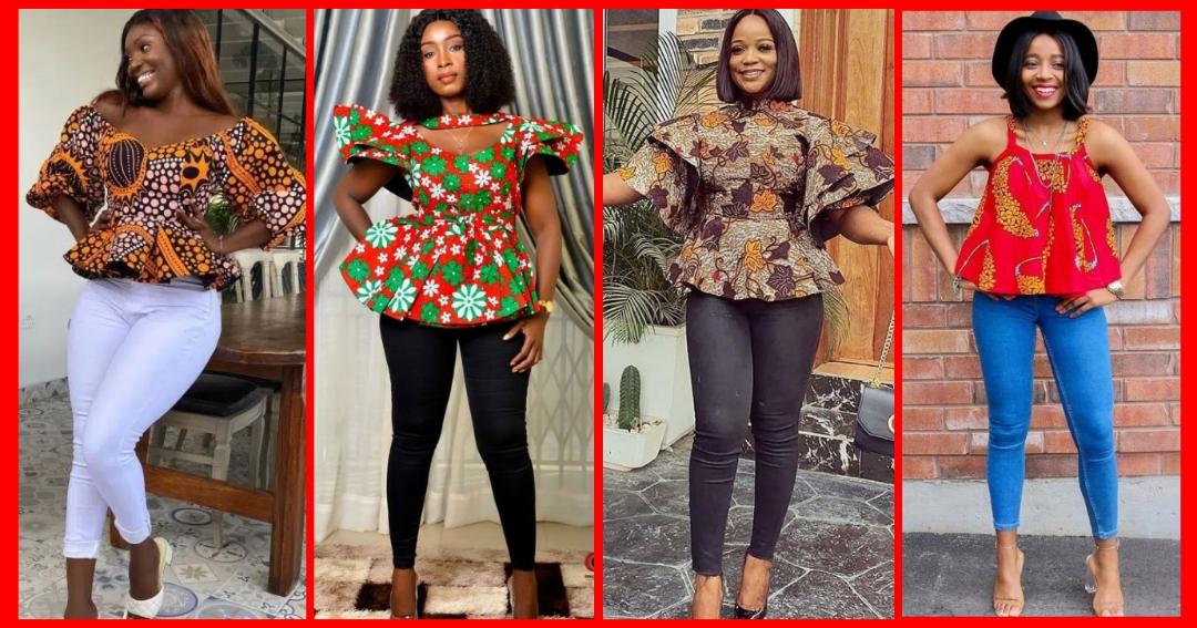 See why Ankara top is a perfect match for jean trouser